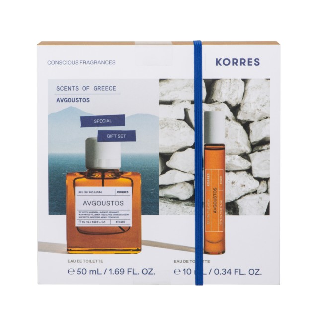 Korres Set Avgoustos Eau De Toilette 50ml & 10ml