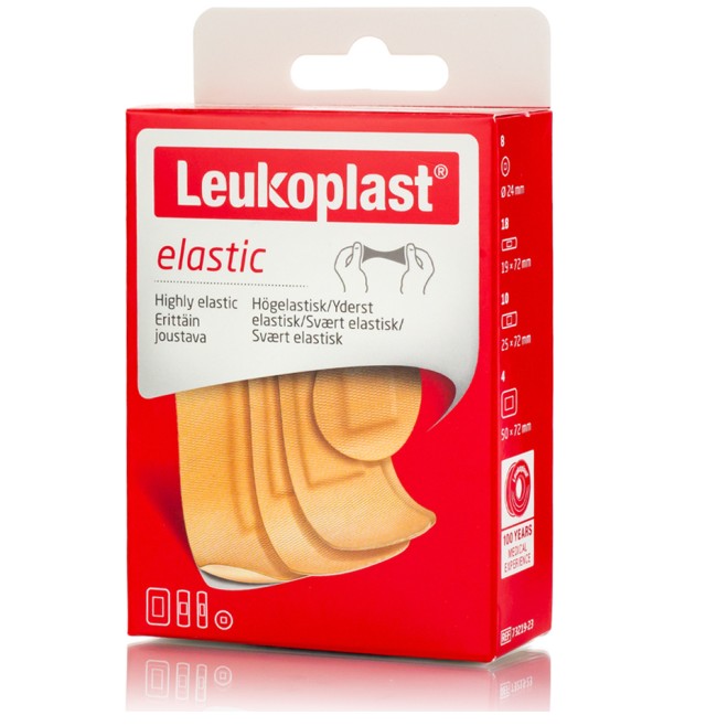 Leukoplast Elastic 4 μεγέθη (22mm) 8τμχ + (19x72mm) 18τμχ + (28x72mm) 10τμχ + (50+72mm) 4τμχ