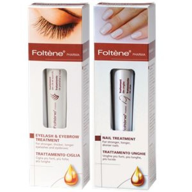 FOLTENE PHARMA Αγωγή Για Βλεφαρίδες & Φρύδια 10ml + Δώρο Αγωγή Για Τα Νύχια 10ml