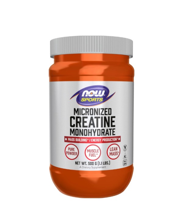 Now Foods Creatine Monohydrate Micronized Powder Κρεατίνη Σκόνη 500gr