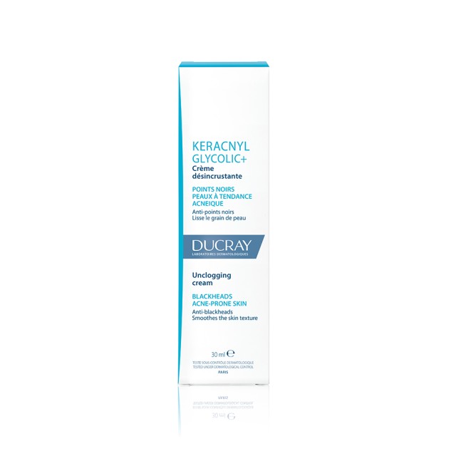 Ducray Keracnyl Glycolic+ Kρέμα Προσώπου για Σπυράκια & Μαύρα Στίγματα 30ml