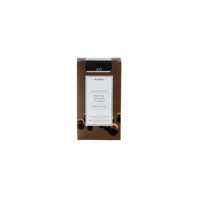 Korres Argan Oil ADVANCED COLORANT 3.0 ΚΑΣΤΑΝΟ ΣΚΟΥΡΟ ΦΥΣΙΚΟ 50ML