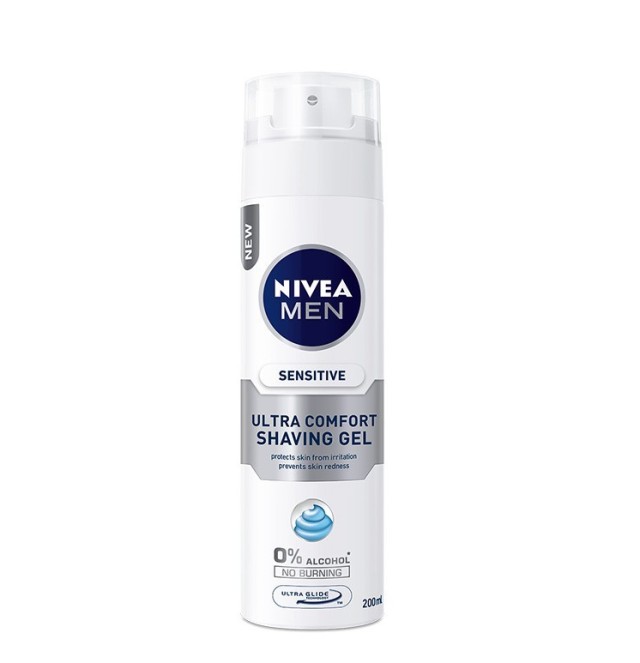 NIVEA MEN Gel Ξυρίσματος Sensitive Ultra Comfort 200ml