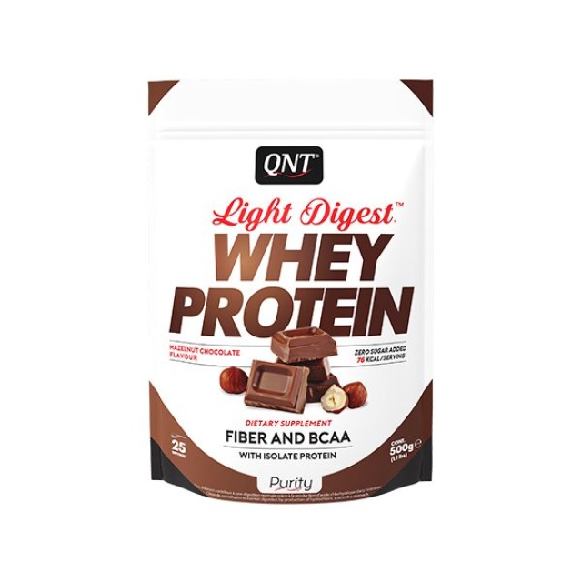 QNT Light Digest Whey Protein Hazelnut Choclate 500gr