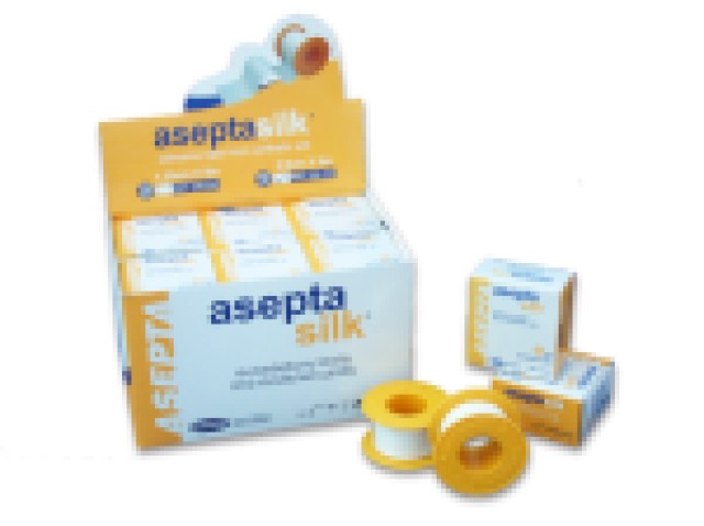 ASEPTA Aseptasilk Ταινίες από μετάξι αυτοκόλλητες 2,5cmX5m 1τμχ.
