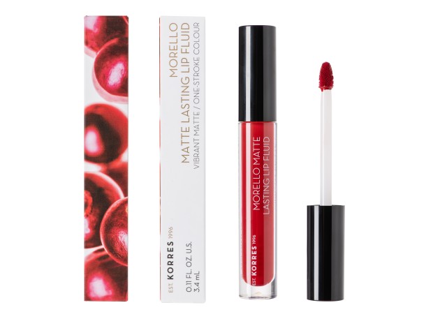 Korres Morello Matte Lasting Lip Fluid 59 Brick Red 3.4ml