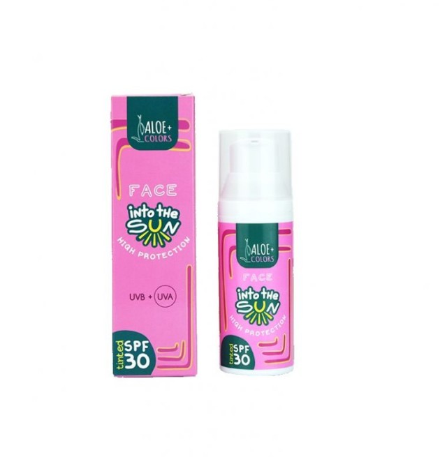 Aloe+ Colors Into The Sun Sunscreen Face SPF30 Tinted Αντηλιακή Κρέμα Προσώπου με Χρώμα 50ml