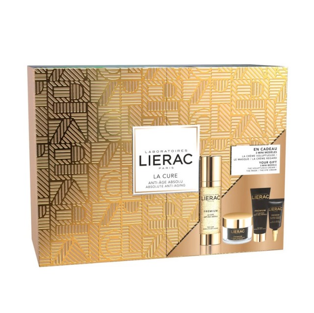 Lierac Set Premium The Cure Absolute Anti-Aging 30ml + ΔΩΡΟ Lierac Premium La Creme Voluptuous 15ml + Lierac Premium Le Masque 10m + Lierac Premium Eye Cream 3ml