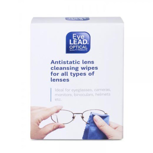 EyeLead Antistatic Lens Cleansing Wipes Αντιστατικά Μαντηλάκια για Καθαρισμό Όλων των Τύπων Φακών 10τμχ