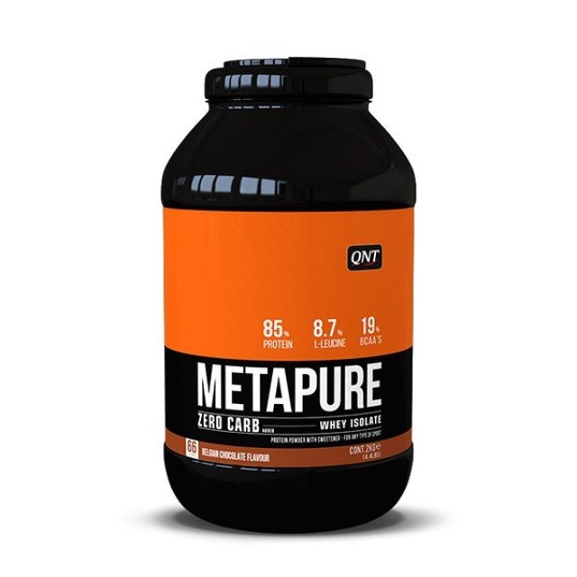 QNT Metapure Zero Carb Whey Isolate Protein Powder Belgian Chocolate 2kg