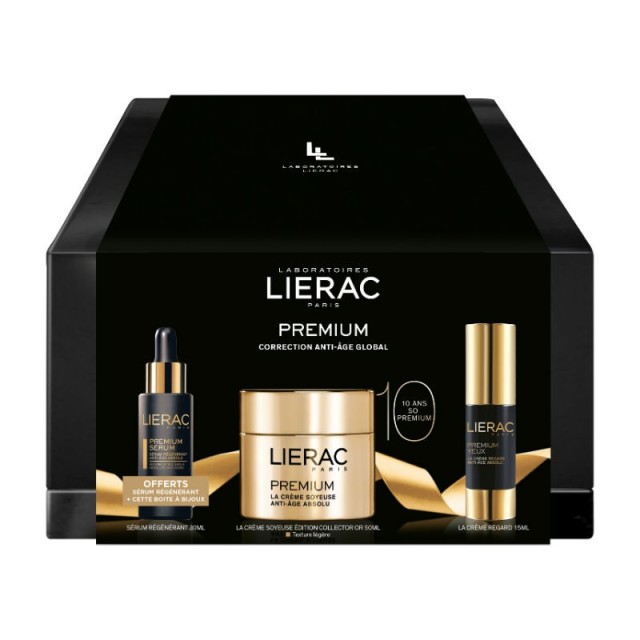 LIERAC PROMO PACK PREMIUM La Creme Soyeuse Anti Age Absolu Legere 50ml + PREMIUM Yeux 15ml + ΔΩΡΟ PREMIUM Serum 30ml