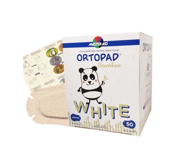 Master Aid ORTOPAD 50 Medium.  (7,6x5,4cm)  2 έως 4 ετών. (Λευκό)