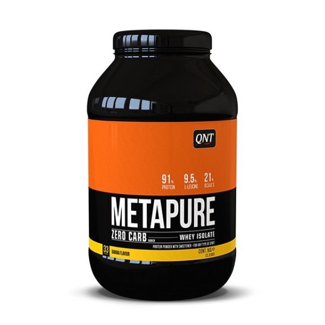 QNT Metapure Zero Carb Whey Isolate Protein Powder Banana 1kg