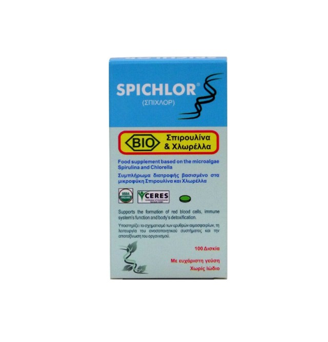 Medichrom Spichlor Βιο Spirulina & Chlorella 100tabs