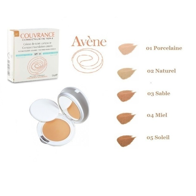 AVENE COMPACT OIL FREE MIEL 10G