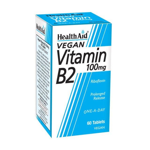 HEALTH AID VITAMIN B2 (RIBOFLAVIN) 100mg TABLETS 60's