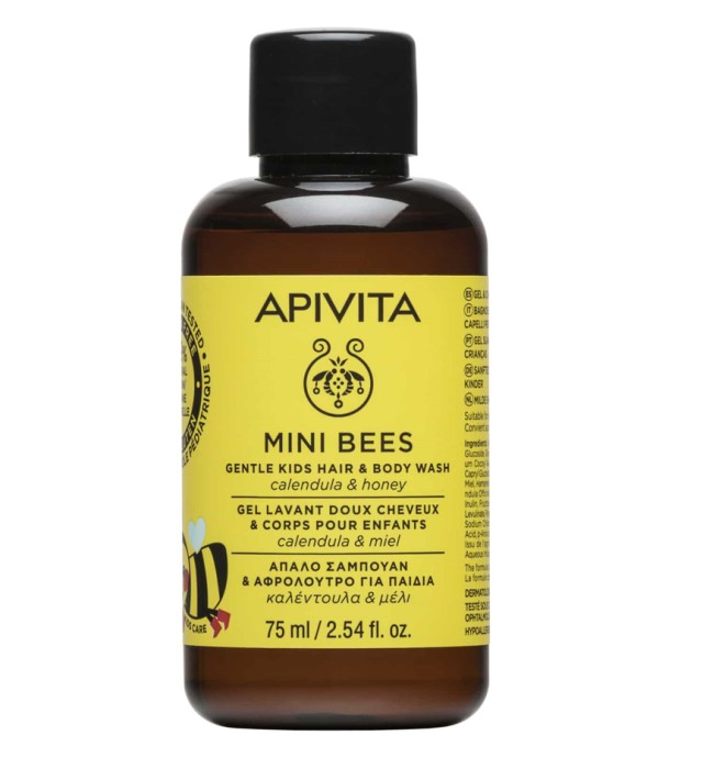 Apivita Mini Bees Gentle Kids Hair & Body Wash Calendula & Honey 75ml