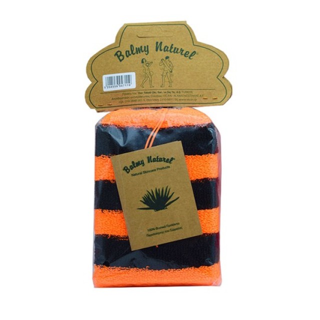 Vican Balmy Naturel Polyester Sponge Σφουγγάρι Μπάνιου Πορτοκαλί-Μαύρο 1τμχ