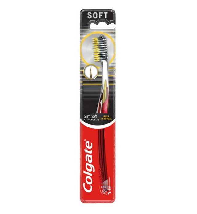 Colgate Slim Soft Advanced Gold Charcoal Toothbrush Soft 1τμχ