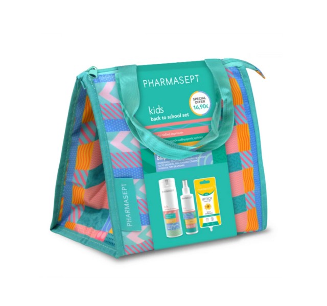 Pharmasept Set Kids Back To School x-lice Protective Lotion 100ml & Soft Hair Shampoo 300ml & Arnica Cream Gel 15ml & ΔΩΡΟ Lunch Bag