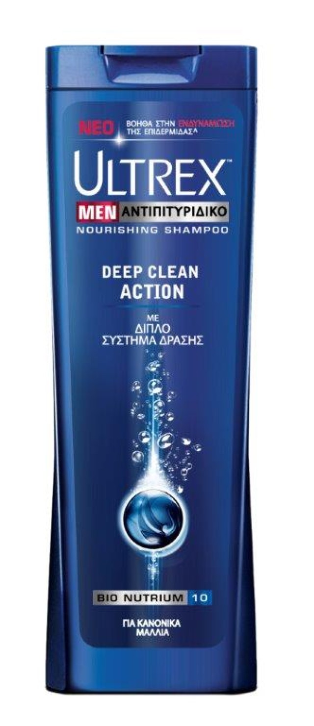 Ultrex Men Αντιπιτυριτιδικό Σαμπουάν για Κανονικά Μαλλιά Deep Clean Action 360ml