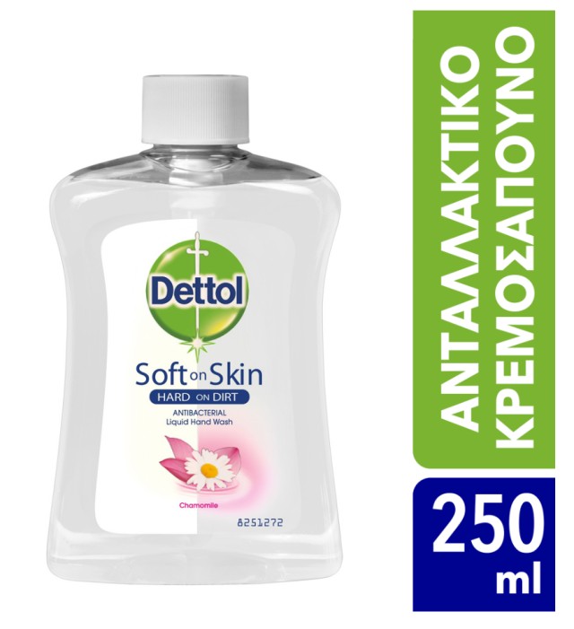 Dettol Υγρό Κρεμοσάπουνο Χεριών με Εκχύλίσμα Χαμομηλιού Ανταλλακτικό 250ml