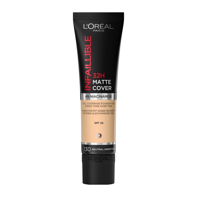 L'Oreal Paris Infaillible 32h Matte Cover Liquid Foundation 130 True Beige 30ml