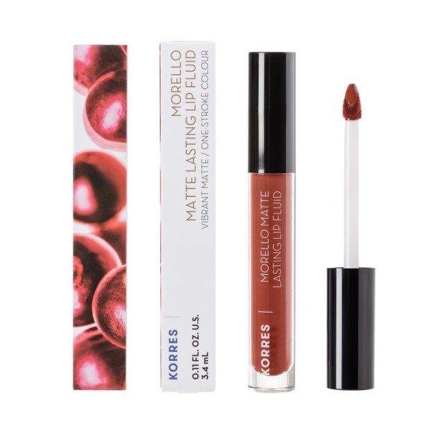 Korres Morello Matte Lasting Lip Fluid Νο.58 Red Clay 3,4ml