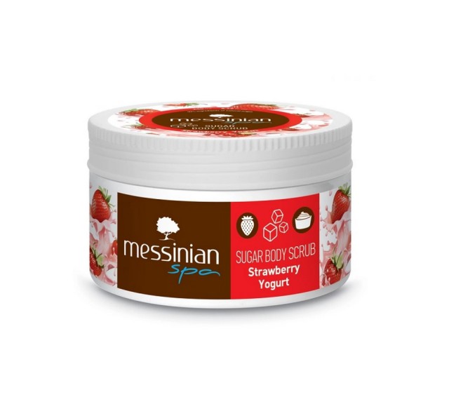Messinian Spa Sugar Body Scrub with Strawberry Yogurt 250ml