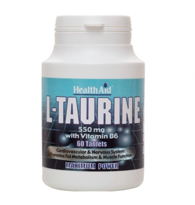Health Aid L-Taurine 550mg + Vitamin B6 60tabs