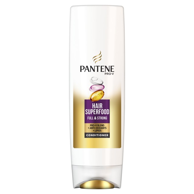 Pantene Pro-V Superfood Για Αδύναμα, Λεπτά Μαλλιά, Conditioner 270 ml, Με Σύνθεση Pro-V, Αντιοξειδωτικά Και Λιπίδια