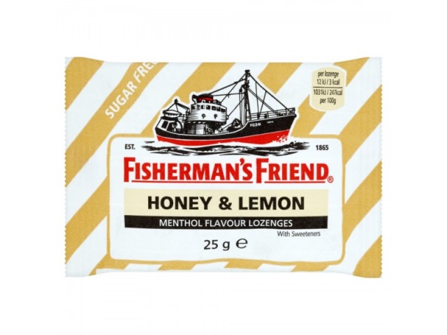 Fisherman's Friend Καραμέλες με Γεύση Μέλι-Λεμόνι Sugar free 25gr