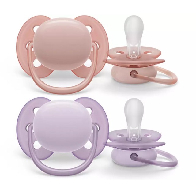 Avent Philips Ultra Soft SCF091/31 Ορθοδοντική Πιπίλα Σιλικόνης 0-6m 2τμχ