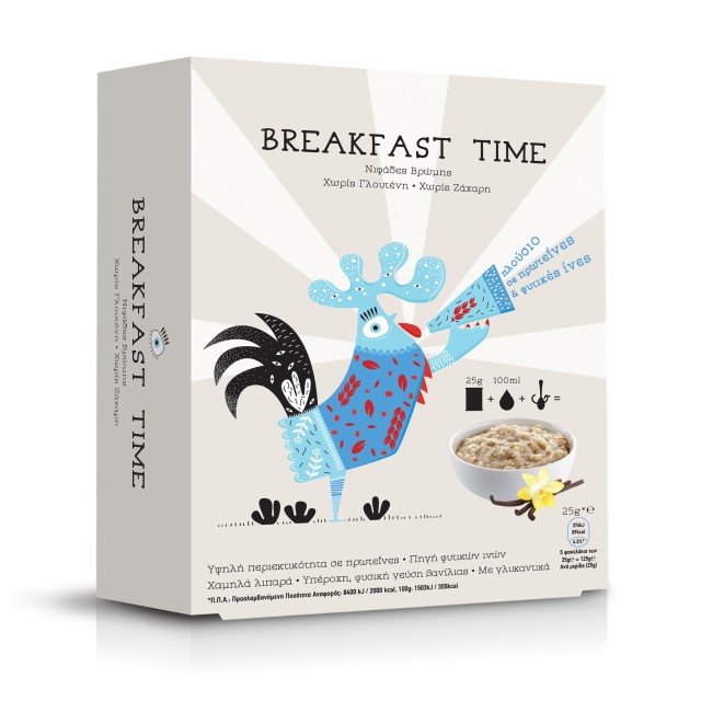 Power Health Breakfast Time Νιφάδες Βρώμης 5φάκελοι*25g.