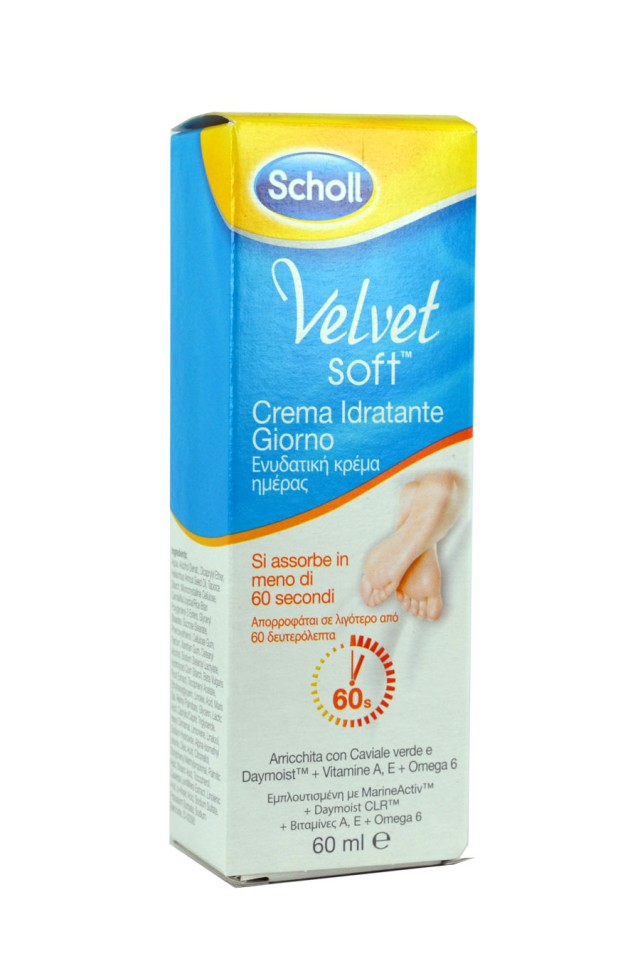SCHOLL Velvet Soft Crema Idratante Giorno, Ενυδατική Κρέμα Ημέρας 60ml