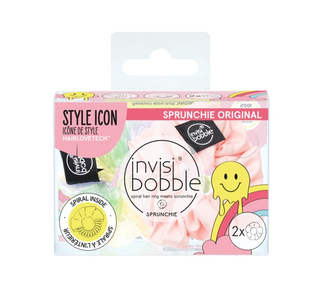 Invisibobble Sprunchie Original Duo Retro Dreamin Hue-Man Love 2τμχ