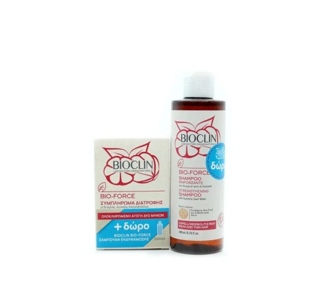 Bioclin Set Bio-Force 60tabs & Δώρο Bioclin Bio-Force Shampoo 200ml