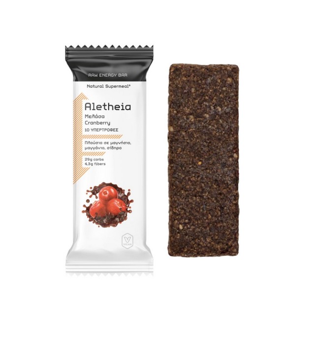 Vican Aletheia Raw Energy Bar με Γεύση Μελάσα & Cranberrry 1τμχ