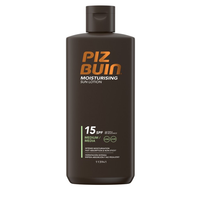 Piz Buin Moisturizing Sun Lotion SPF15 Αντηλιακό Μέτριας Προστασίας 200ml