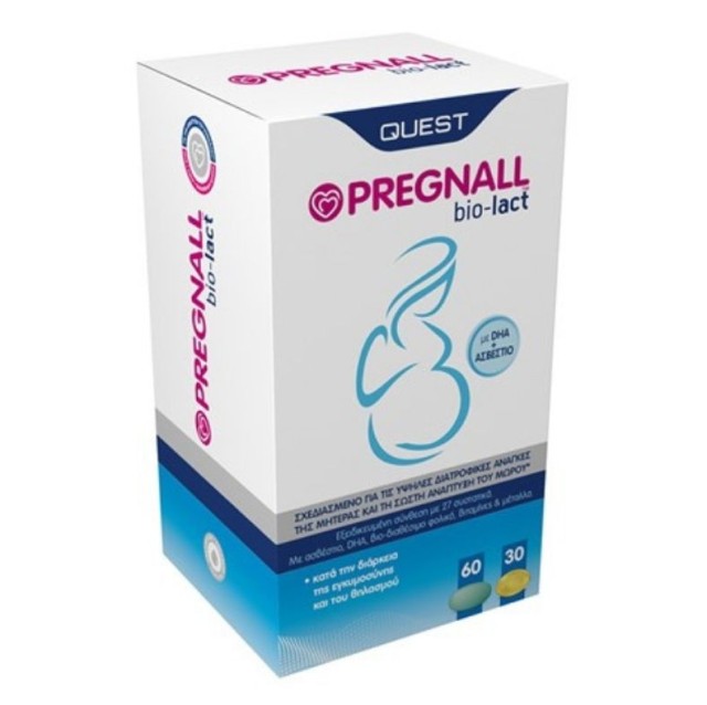 Quest Pregnal Bio-Lact Συμπλήρωμα Διατροφής Κατά την Διάρκεια της Εγκυμοσύνης 60caps - 30caps