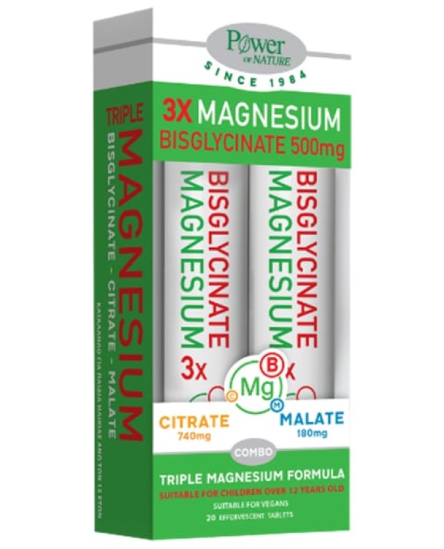 Power Health Set Triple Magnesium Bisglycinate Formula 2x20eff.tabs