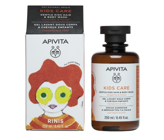 APIVITA KIDS ΣΑΜΠΟΥΑΝ & ΑΦΡΟΛΟΥΤΡΟ ΜΑΝΤΑΡΙΝΙ & ΜΕΛΙ 250 ml