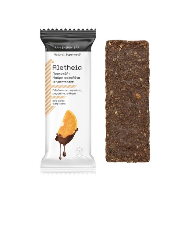 Vican Aletheia Raw Energy Bar με Γεύση Πορτοκάλι & Μαύρη Σοκολάτα 1τμχ
