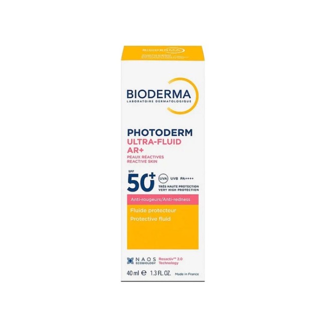 Bioderma Photoderm Ultra-Fluid AR+ SPF50+ Αντηλιακή Προσώπου κατά της Ερυθρότητας 40ml