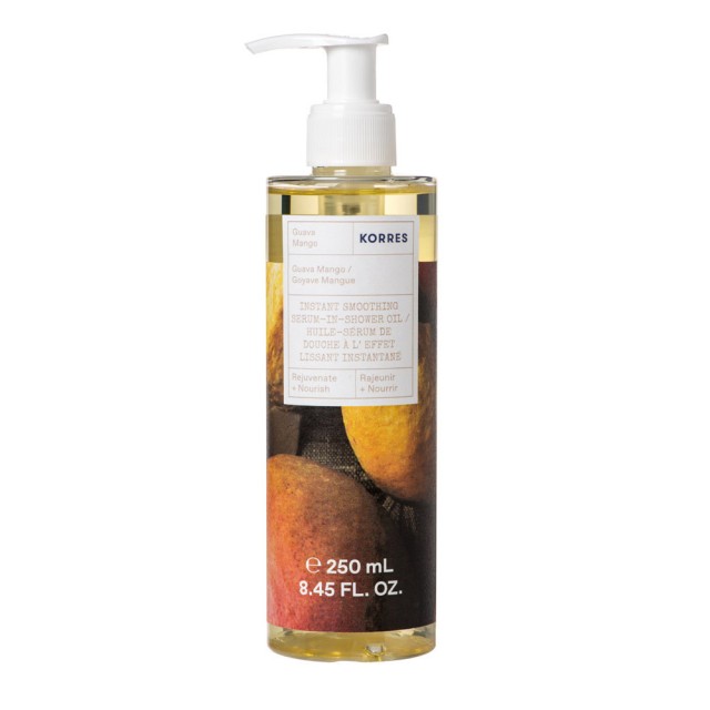Korres Instant Smoothing Serum Shower Oil Guava Mango 250ml