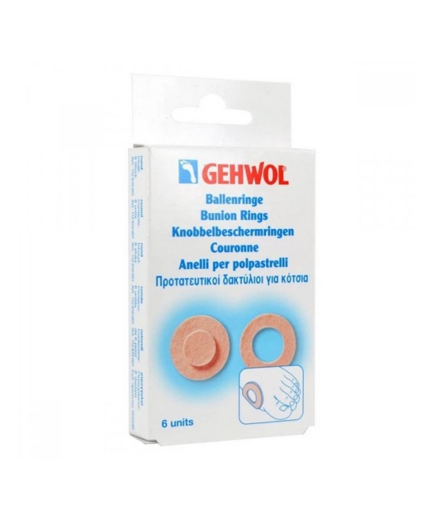 Gehwol Bunion Ring Round Στρογγυλοί Προστατευτικοί Δακτύλιοι για τα Κότσια 6τμχ