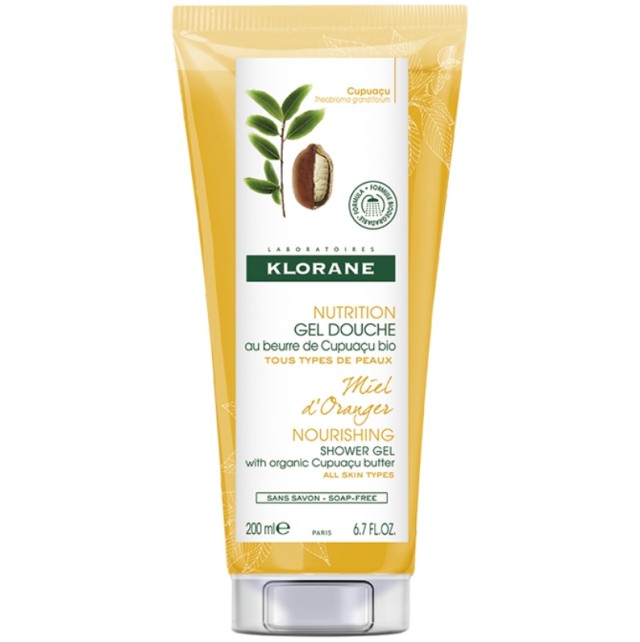 Klorane Nutrition Gel Douche Cupuacu Miel D'Oranger 200ml