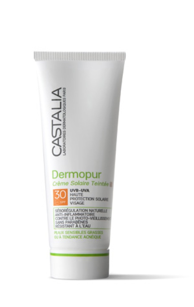 CASTALIA DERMOPUR CREME SOLAIRE TEINTEE SPF30+ 40ML