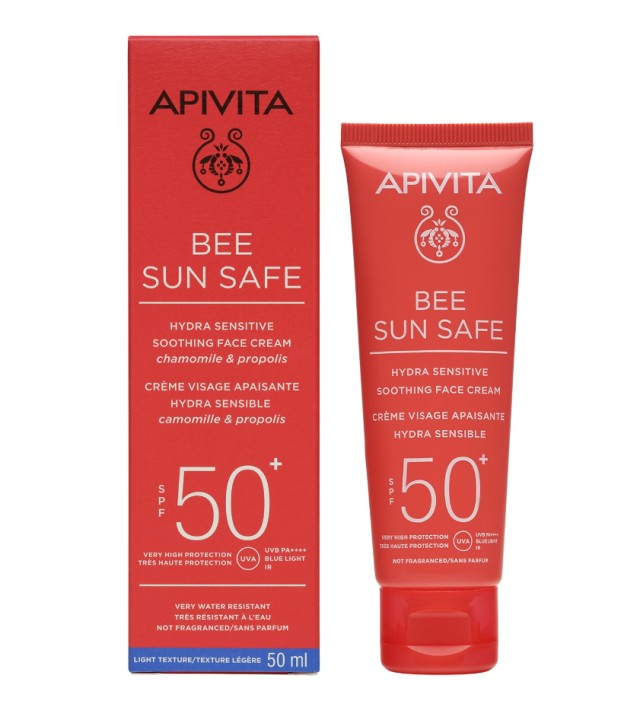 Apivita Bee Sun Safe Hydra Sensitive Soothing Face Cream SPF50+ 50ml