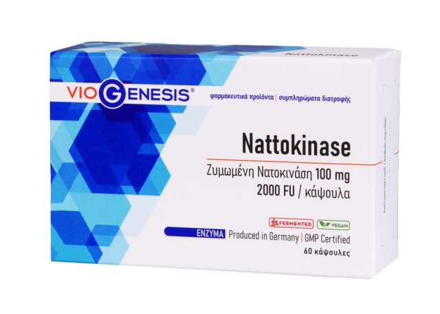 Viogenesis Nattokinase 100mg 2000FU Συμπλήρωμα Διατροφής 30caps